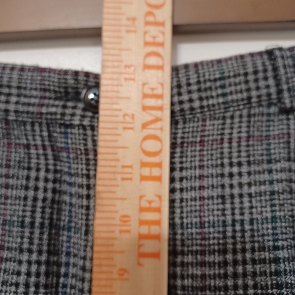 Glen Plaid Pants Dark Academia Career Work Office Size 14 Ankle Length Vintage - Picture 9 of 13